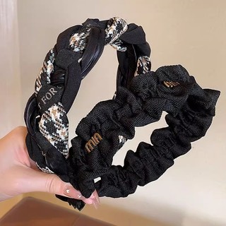Băng Đô Đen Phong Cách Mới Rộng Viền Cao Cấp Rửa Mặt Influencer Băng Đô Nữ Phụ Kiện Tóc