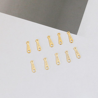 Túi đồng vàng hai lỗ 18 K14 k giữ màu giọt nước phối mảnh tự làm vòng tay thủ công vòng cổ chất liệu hoàn thiện phụ kiện trang sức