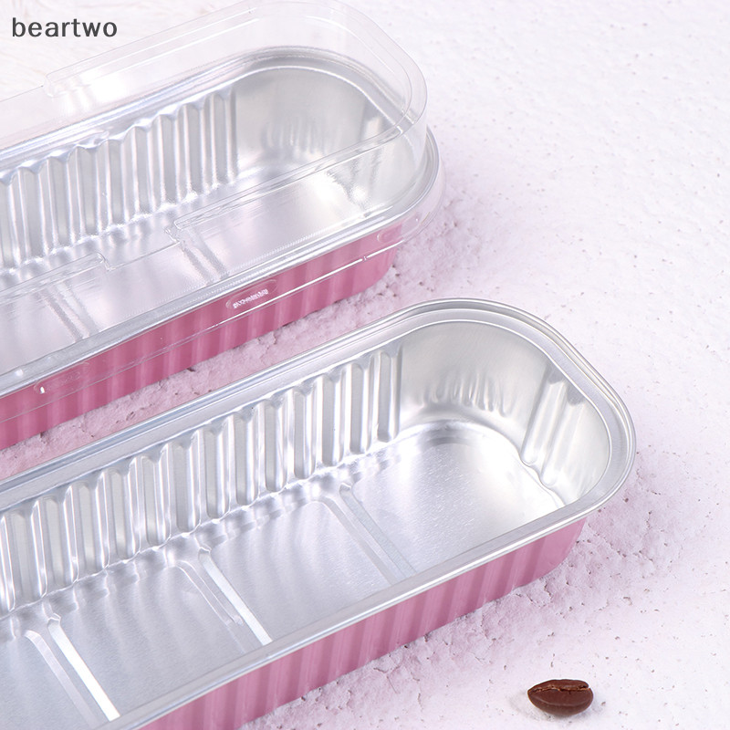 < Beartwo > 10 Cái Chảo Loaf Có / Không Nắp 6.8OZ Hình Chữ Nhật Lá Nhôm Nướng Chảo Có Thể Tái Sử Dụng Đẹp Muffin Tins Hộp Đựng Bánh Mì