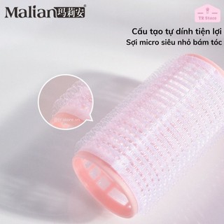 Lô cuốn tóc có kèm kẹp lô tự dính hình Shiba Malian túi 3 lô cuốn