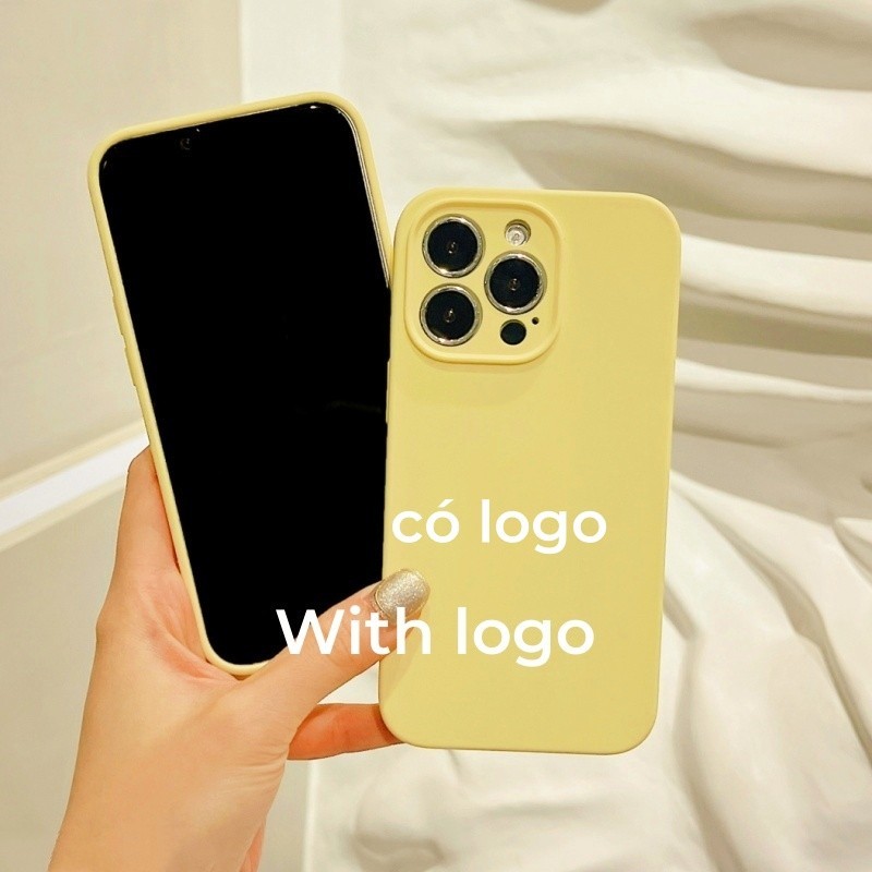 Vỏ silicon màu vàng kem cho iPhone 17 / 16 / 15 / 14 / 13 / 12 / 11 / Pro max / Plus Bảo vệ vỏ chống rơi
