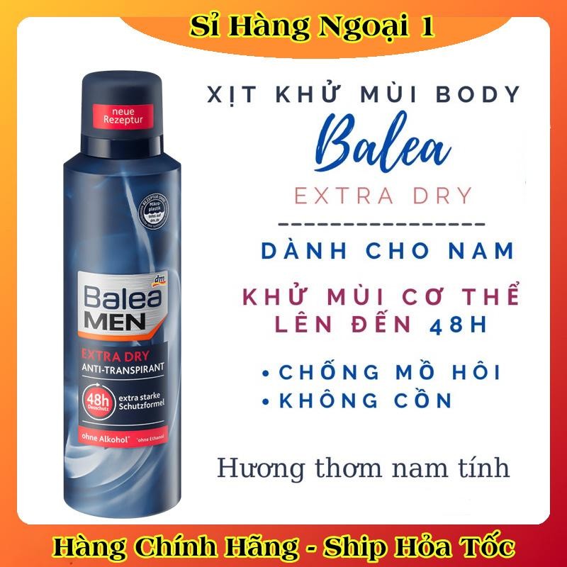 Xịt khử mùi cơ thể Balea Men Đức 200ml ngăn mồ hôi, hương thơm nam tính -Date mới nhất