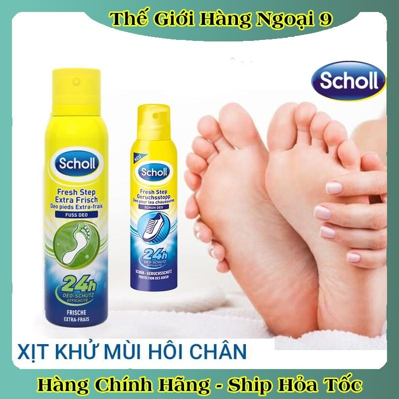 Xịt khử mùi hôi chân và giày Scholl – Nội địa Đức Đủ Bill