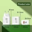 Ổ cắm sạc GaN ITRUMPET 65W, Bộ sạc điện thoại USB A + C sạc nhanh, Phụ kiện PD Type C Bộ sạc USB C EU / US cho / /