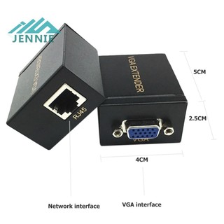1 Cặp Mạng Tín Hiệu VGA 60m sang Bộ Thu Phát Ethernet Mở Rộng Lan ✨ [Jennie1.vn]