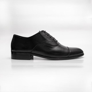 Giày tây nam công sở cao cấp  Fttleather da bò đế phíp gỗ màu nâu Oxford Captoe mẫu 635