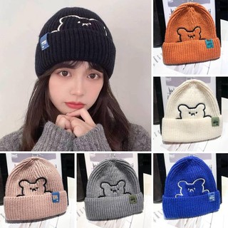 Mũ len dày mềm mại, màu trơn dễ thương, phù hợp cho nam và nữ