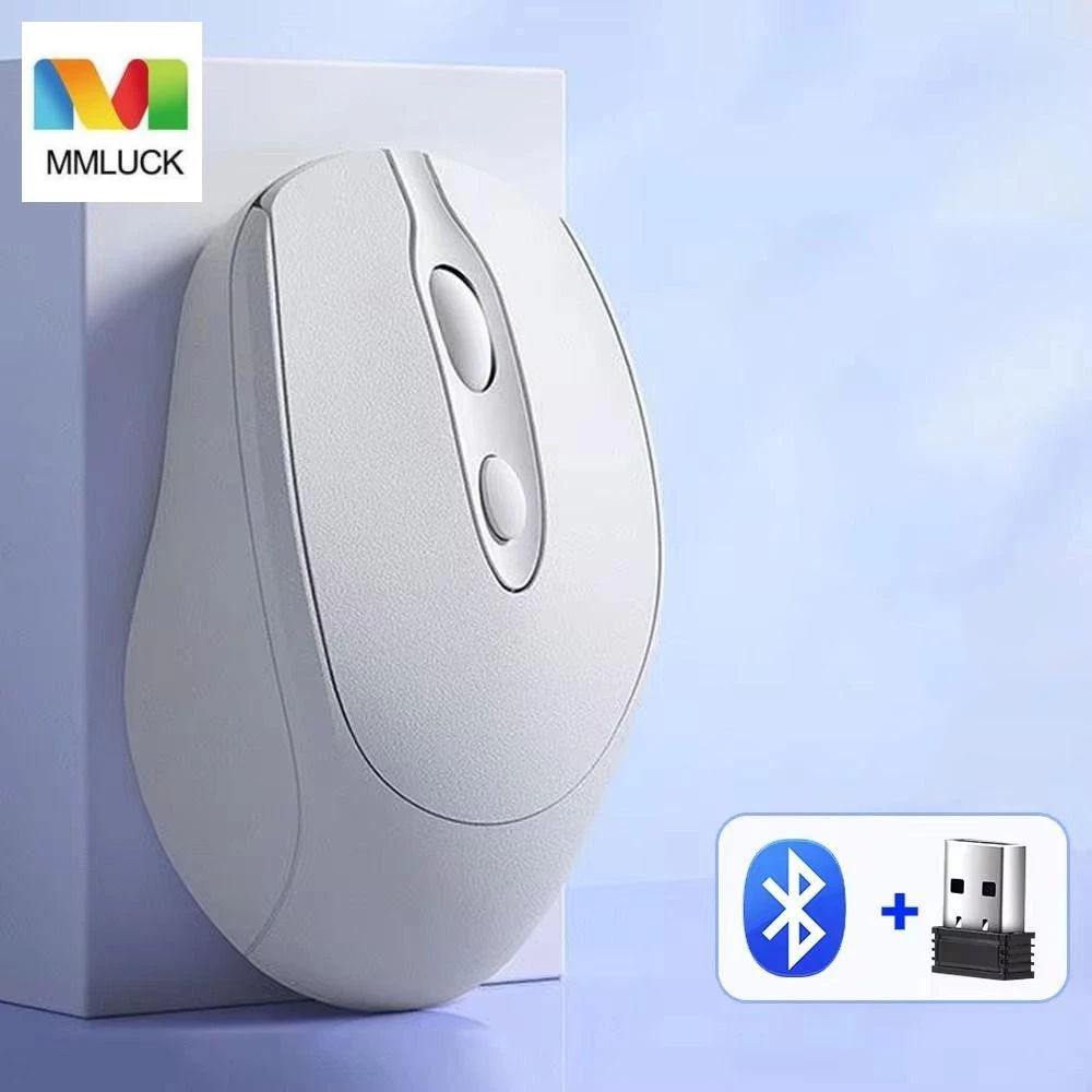 Chuột không dây MMLUCK Macaron, Cắm và Chạy 2.4Ghz + BT5.0 Chuột không dây công thái học, Chuột chơi game di động 1600DPI không dây Morandi nhẹ Văn phòng / Nhà