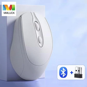 Chuột không dây MMLUCK Macaron, Cắm và Chạy 2.4Ghz + BT5.0 Chuột không dây công thái học, Chuột chơi game di động 1600DPI không dây Morandi nhẹ Văn phòng / Nhà