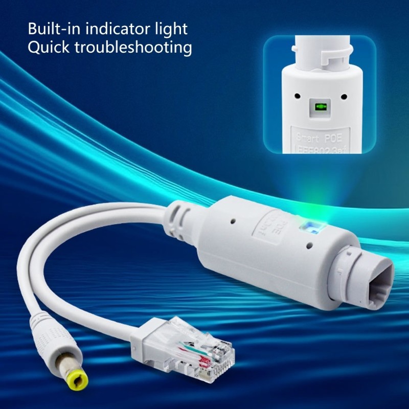 Bộ chuyển đổi bộ chia PoE KING Ethernet 48V sang 12V 10 100Mbps cho thiết bị mạng