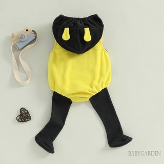/ / -0-24 Tháng Dễ Thương Bé Trai / Bé Gái Halloween Bee Trang Phục Hóa Trang Có Mũ Trùm Đầu Khóa Kéo Áo Liền Quần Không Tay Có Tất