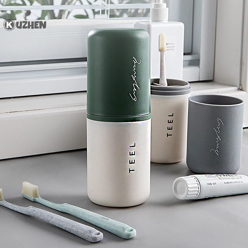 Kuzhen 1 Hộp đựng bàn chải đánh răng di động Phụ kiện phòng tắm Hộp kem đánh răng Du lịch ngoài trời Cắm trại Bàn chải đánh răng Hộp đựng đồ HOT