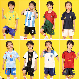 Bộ quần áo bóng đá trẻ em 2 món Ronaldo/Messi - Trang phục thi đấu thể thao cho bé trai và bé gái