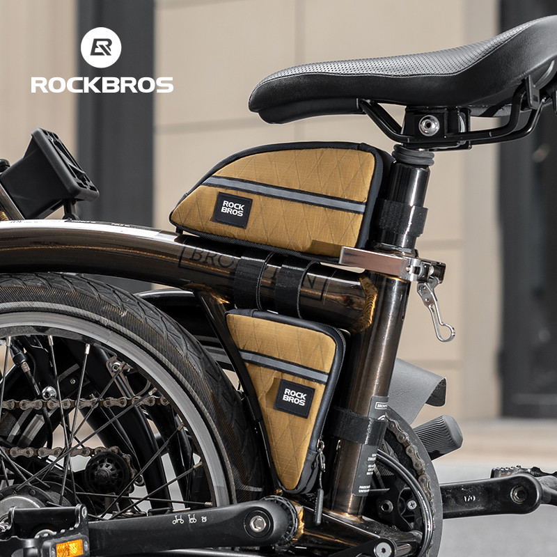 Rockbros Xe Đạp Túi Trên Ống Lưu Trữ Di Động Dung Tích 0.8L Nhỏ Gọn Nhẹ Brompton Xe Đạp Túi Thiết Bị Đi Xe Đạp