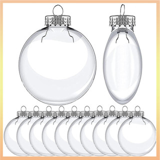 60 / 80 / 100mm Hình Bầu Dục Nhựa Trong Suốt Đĩa Phẳng Bóng Đồ Trang Trí DIY Có Thể Sơn Trống Đĩa Trong Suốt Quả Cầu Trang Trí Trong Nhà Ngoài Trời Cây Giáng Sinh Trang Trí