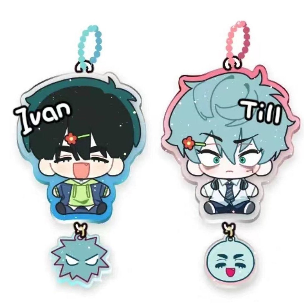 Ngoài Hành Tinh Sân Khấu Anime Móc Khóa Nữ ivan Till Kawaii Acrylic Móc Chìa Khóa Người Đàn Ông Túi Mặt Dây Chuyền