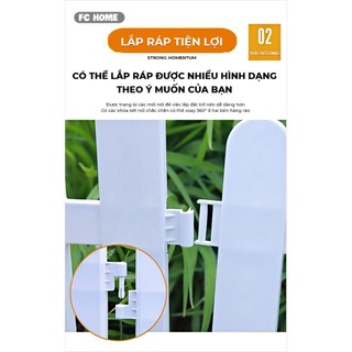 Hàng rào nhựa BUNA lắp ghép đơn giản, Hàng rào sân vườn ngoài trời (50x20cm), (50x42cm), (61x33cm)