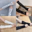 CPINCP Găng Tay Không Ngón, Lưới Nơ Dây Găng Tay Ren Gothic, Thời Trang Co Giãn Nhật Bản Gothic Anime Găng Tay Nữ Cô Gái