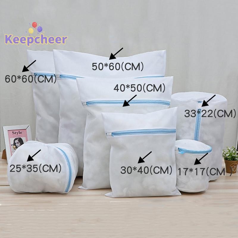 [Keepcheer] Túi giặt lưới mịn Máy giặt Giỏ đựng đồ giặt bẩn Giày du lịch Túi lưới Người phụ nữ Áo ngực sắp xếp quần áo [Mới]