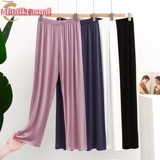 Quần Cotton Modal dáng thẳng rộng 2025 co giãn, dài trơn