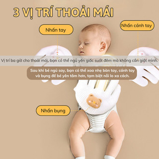 Dụng Cụ Hoạt Hình Chống Sốc Cho Bé Ngủ Ngon Bunnies Bàn Tay Làm Dịu Hỗ Trợ 3 Tư Thế Có Remote Điều Khiển Tiện Lợi