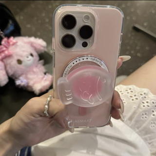 Ốp điện thoại giá đỡ từ tính cá chép mờ đôi trong suốt cho iPhone16 Pro Max 15 14 13 12 Pro Max Vỏ bảo vệ camera chống sốc Vỏ cứng mờ
