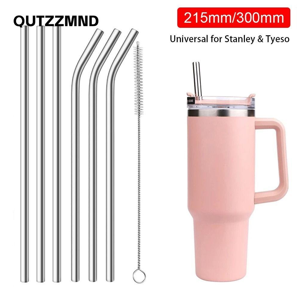 Qutzzmnd 1 Ống Hút Inox, Ống Hút Uống Thẳng Bent Cốc, Bạc Có Thể Tái Sử Dụng 6 Mm 8 Mm Ống Hút Thay Thế Cho 30oz 40oz Tyeso Cup