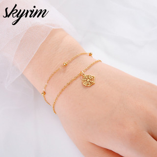 Skyrim Vòng tay nữ Mặt dây chuyền mạng nhện Quà tặng trang sức bằng thép không gỉ