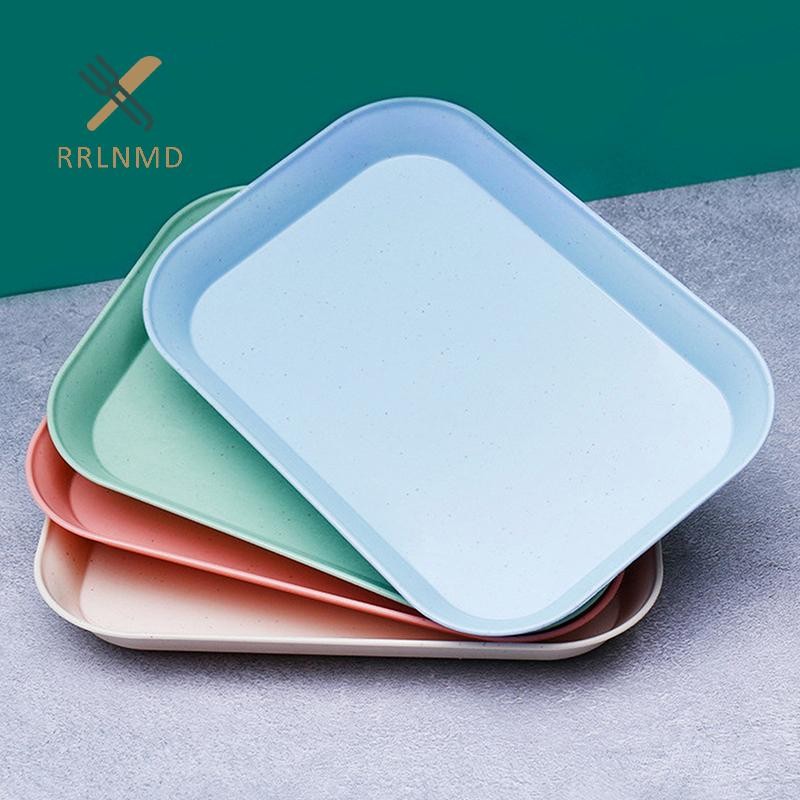 Rrlnmd > Khay đựng rơm lúa mì màu kẹo Trái cây Đồ ăn nhẹ Tấm để bàn Đồ lặt vặt Khay đựng đồ bằng nhựa Tấm vuông nhỏ Khay trang trí MỚI
