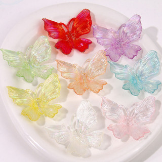 Phụ kiện trang sức DIY hình bướm mạ acrylic ánh kim AB phong cách cổ tích cho phụ nữ bán buôn
