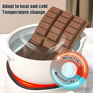 Silicon Thanh Socola Khuôn Silicon Thanh Làm Fondant Khuôn Cà Phê BPA Free Dễ Dàng Phát Hành Chống Dính Cho Năng Lượng Protein Quà Tặng Handmade
