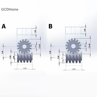 Gcdhome 1: 87 Modulus 0.2 15T Micro Brass Turbine Giun Tĩnh Thay Đổi Lỗ Bánh Răng Đường Kính 0.8mm / 1mm Giảm Bánh Răng Trục Kết Nối HOT