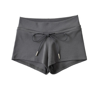 Quần thể thao gợi cảm mới Quần dây rút cạp cao Quần short màu trơn