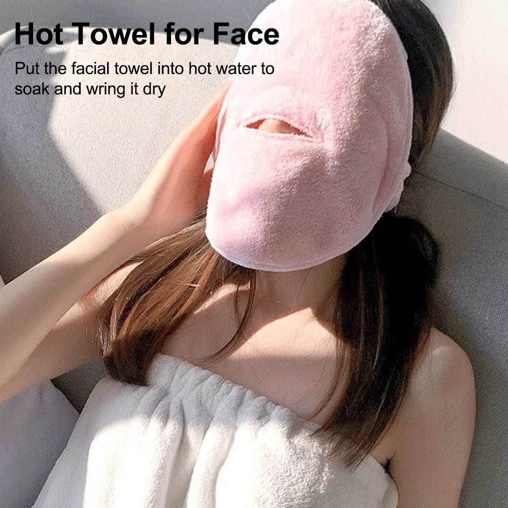 Nóng Mặt Khăn Hơi Nước Làm Đẹp Lạnh Nóng Thấm Hút Khăn Mặt nạ Dưỡng Ẩm Bao Khăn R4t9