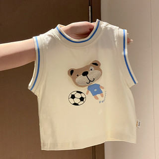 Trẻ Em 2025 Mới Áo Vest / Không Tay + Quần Hai Mảnh Phù Hợp Với Bé Trai / Bé Gái Họa Tiết Hoạt Hình Áo Quần Short Phù Hợp Với Bé Đi Chơi Quần Áo