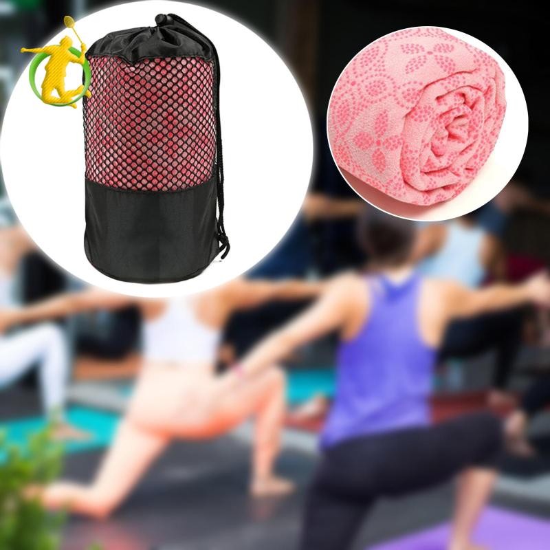 Khăn tập yoga chống trượt microfiber, dùng cho thể thao tại nhà và du lịch, phù hợp pilates