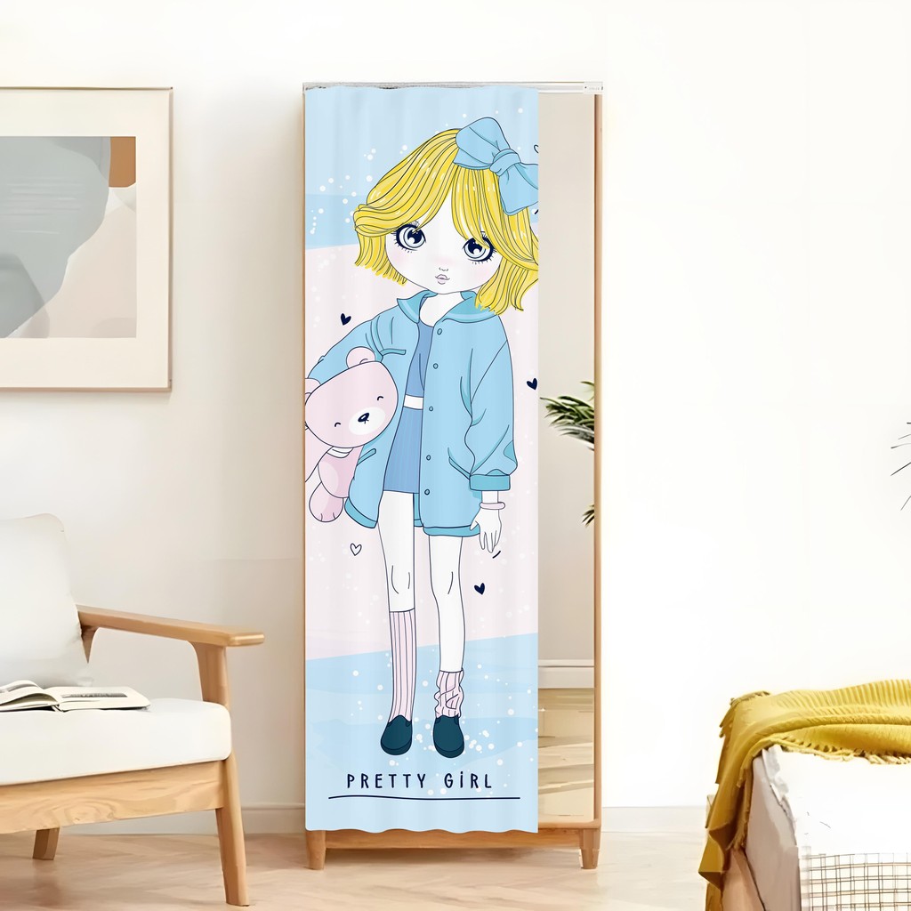 Rèm gương Dreamy Girl có đường ray - Vỏ chống bụi toàn chiều dài