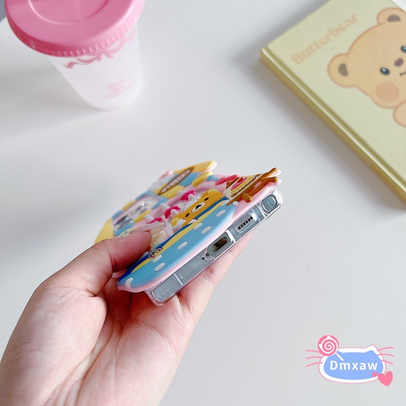 Ốp Điện Thoại Món Tráng Miệng Gấu Dễ Thương Cho Vivo V50 Lite V50E V40 V40E V30 V30E V29 V29E V27 V27E V25 V25E V23 Pro Lite 5G 4G Ốp Lưng Silicon Mềm Chống Sốc