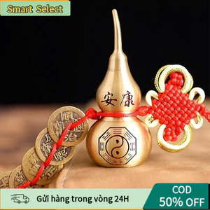 Dây Treo Hồ Lô Bát Quái 5 Xu Ngũ Đế Bằng Đồng Phong Thủy giúp hóa giải lỗi phong thủy xấu cửa đối cửa, đón tài lộc.
