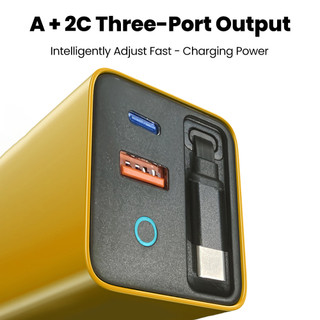 Bộ sạc điện thoại di động sạc nhanh Elough 80W có cáp Type-C có thể thu vào Cổng USB kép Bộ sạc di động