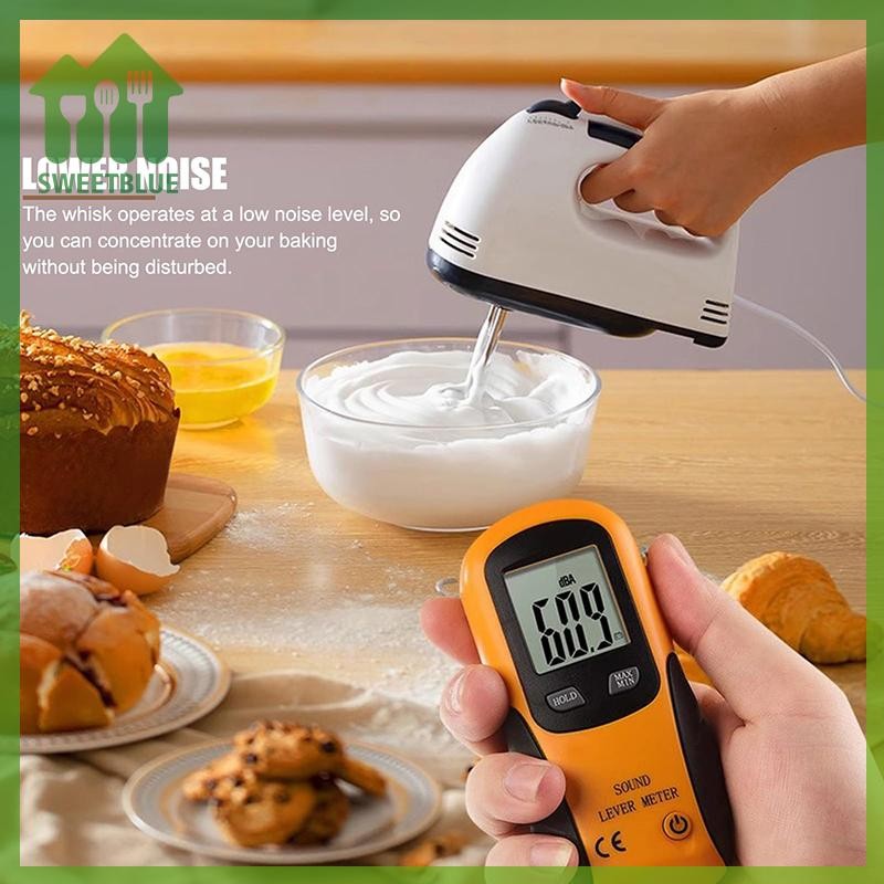 Máy trộn cầm tay SWEET Điện cầm tay - Máy trộn nhà bếp di động 7 tốc độ Điện với 5 phụ kiện bằng thép không gỉ Máy đánh trứng n