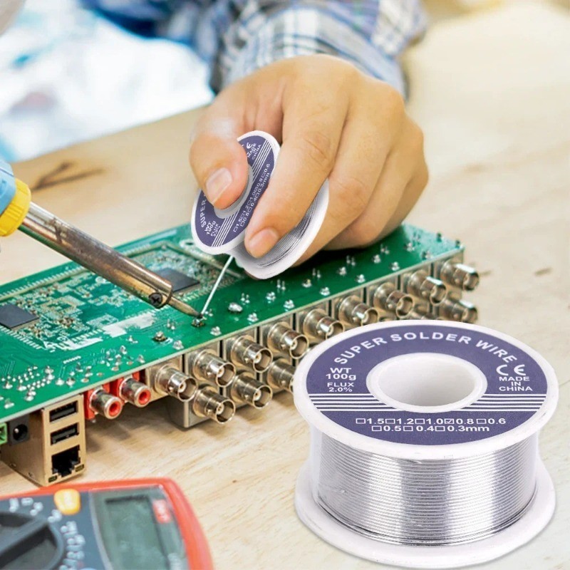 【24H】 Thiếc Hàn Lõi Thông 0.8mm – 63A Hàn Pin, Bo Mạch, Mối Hàn Đẹp, Loại Tốt, Dễ Dùng, Không Bắn