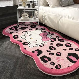 HelloKitty dễ thương Phòng ngủ Phòng ngủ Đầu giường Thảm chống bụi bẩn Phòng ngủ Phòng khách Sofa Thảm trải sàn chống trượt Tấm lót sàn HelloKitty giường phòng ngủ efsffqq3.my20250716