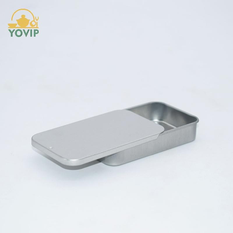YOVIP Kim Loại Hình Chữ Nhật Rỗng Hộp Thiếc Thiếc Đẩy Kẹo Hộp Đựng Thuốc Hộp Bảo Quản VN