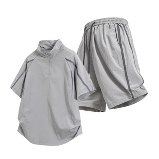 Quần short nam tay ngắn GKSS phù hợp với thiết kế Hàn Quốc chất lượng cao phong cách trung tính phong cách Nhật Bản nhẹ nhàng và thoáng khí