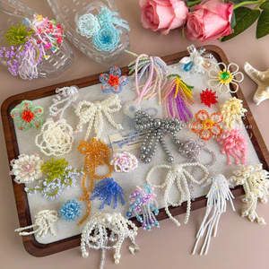 Jelly Giày Phụ Kiện Công Chúa Trong Suốt Pha Lê Giày Trang Trí Hàn Quốc Bán Chạy Hoa DIY Giày Hoa