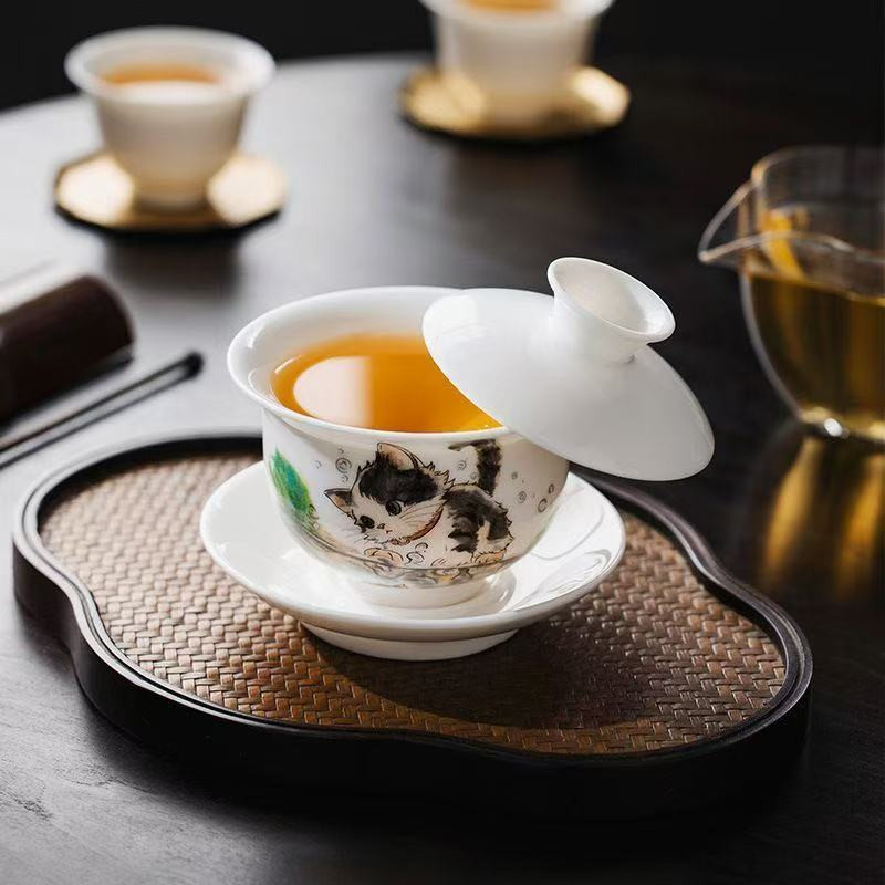 Cốc Trà Mèo Lanolin Ngọc Trà Bộ Phong Cách ins Bộ Trà Kung Fu Giá Trị Cao Hộ Gia Đình / Văn Phòng Trà Chiều Trà Cốc