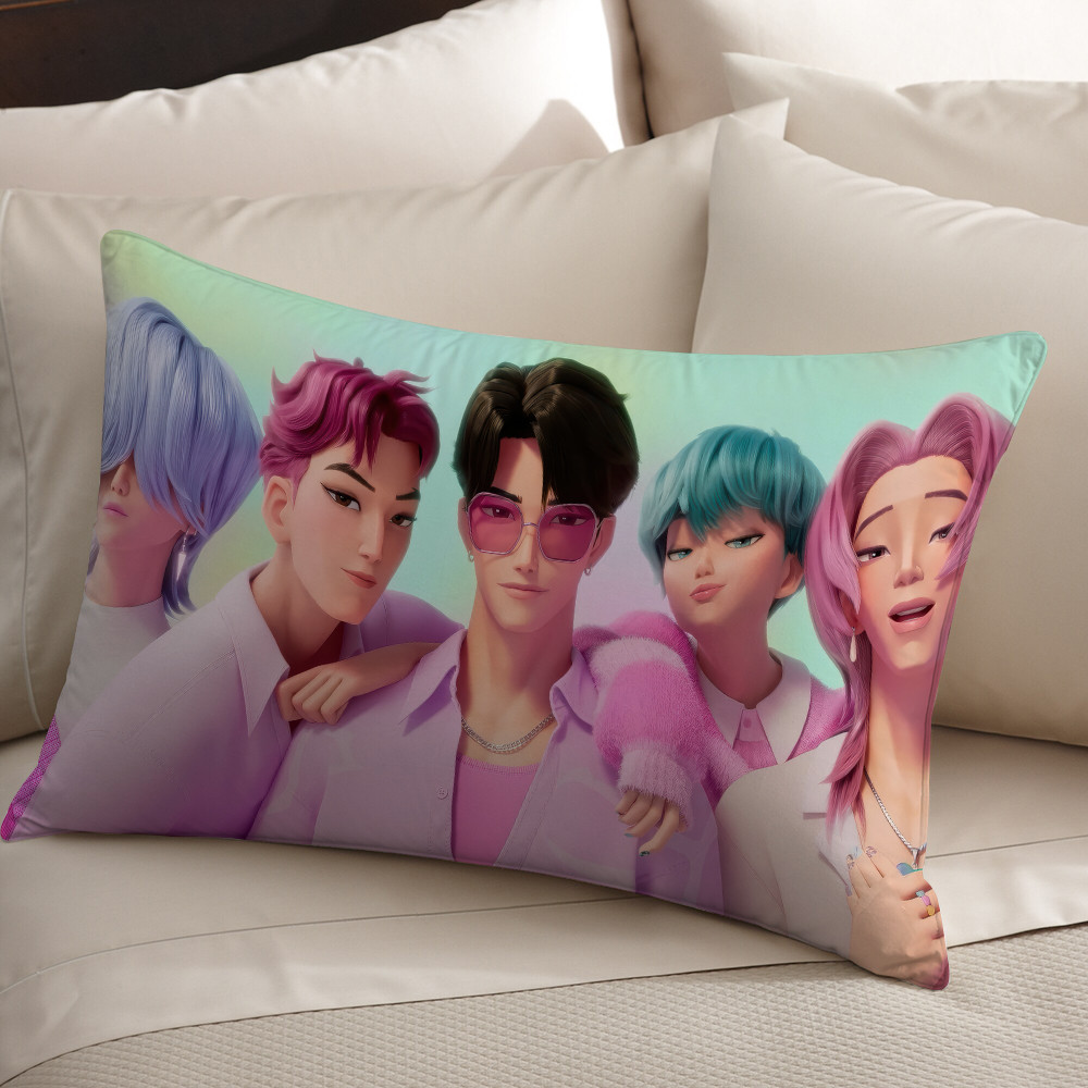 Vỏ gối hình chữ nhật KPop Demon Hunters Vỏ gối Polyester in một mặt (Không có lõi)