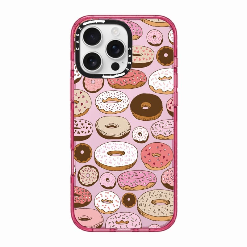 CASECASE X Donut Case Màu Hồng Fizz Màu Trong Suốt Cứng Hút Từ Tính Tác Động Dành Cho Apple IPhone 12 13 14 15 16 Pro Max Plus Có Hộp