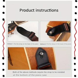 Dây đeo đàn guitar có thể điều chỉnh - Xây dựng dày và bền bỉ, thoải mái và bền bỉ, Lắp đặt nhanh chóng, dành cho đàn guitar bass điện Acoustic, đàn guitar bass